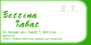 bettina kabat business card